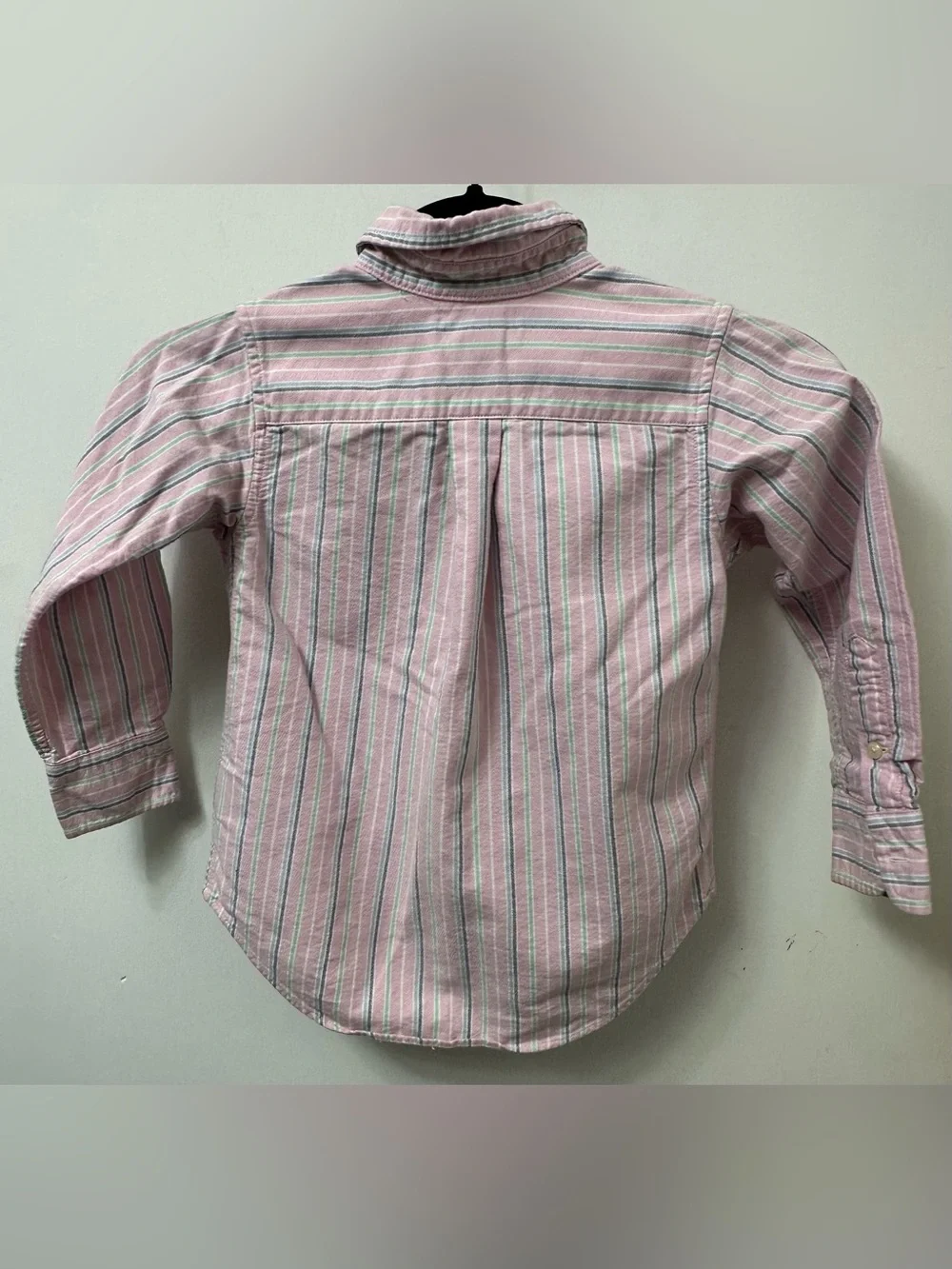 Ralph Lauren Pink and White Stripe Button-Down Shirt for Kids
